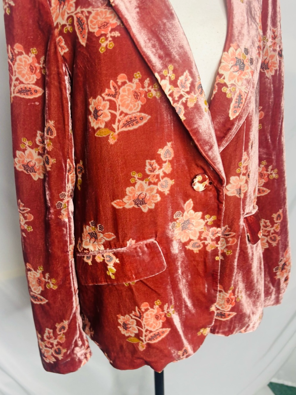 Anthropologie Hutch Floral Velvet Blazer - Picture 5 of 8